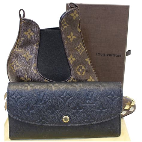 louis vuitton emilie wallet button|black monogram louis vuitton wallet.